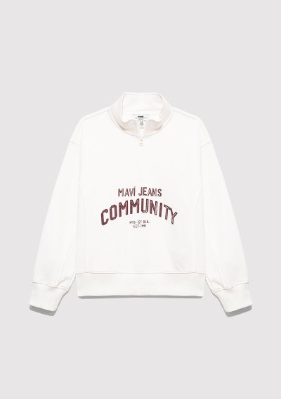 MAVİ JEANS COMMUNITY BASKILI KAPÜŞONLU S