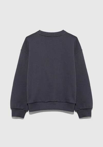 KUROMI BASKILI SWEATSHIRT Kömür
