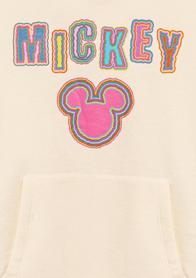 MICKEY BASKILI KAPÜŞONLU SWEATSHIRT Bej