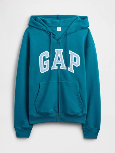Relaxed Gap Logo Fermuarlı Kapüşonlu Sweatshirt