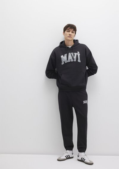 MAVİ BASKILI EŞOFMAN ALTI Siyah