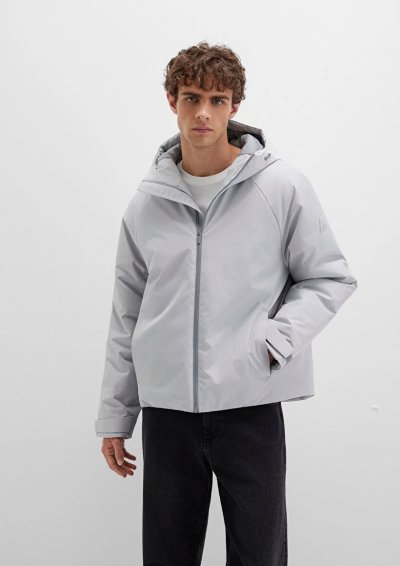 KAPÜŞONLU CEKET Açık Gri