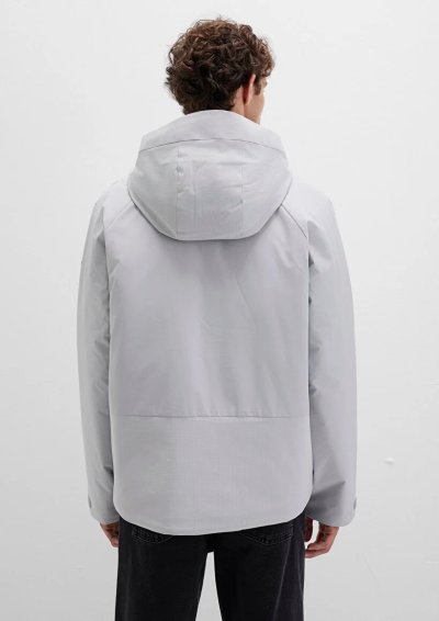 KAPÜŞONLU CEKET Açık Gri