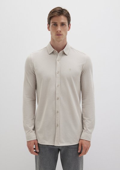 UZUN KOL GÖMLEK  Soluk Toz Beji