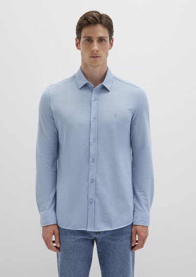 UZUN KOL GÖMLEK  Gölge Mavi