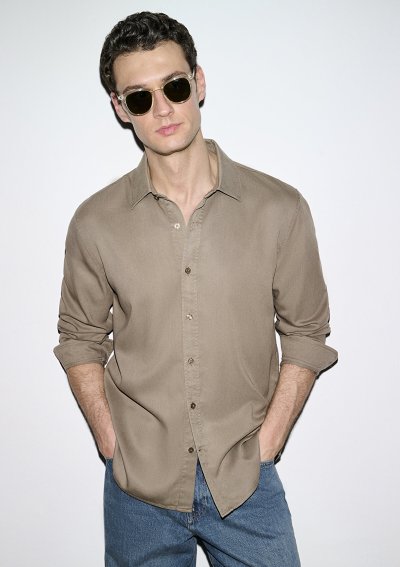 UZUN KOL GÖMLEK Mantar Kahve