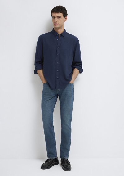 UZUN KOL GÖMLEK Gece Lacivert