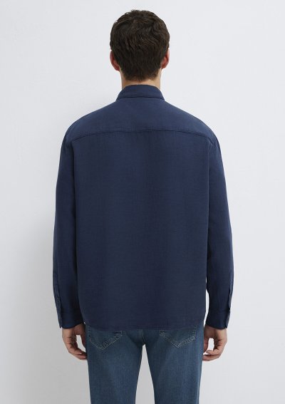 UZUN KOL GÖMLEK Gece Lacivert