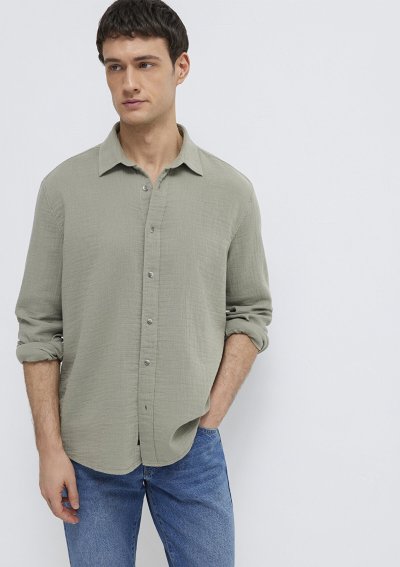 UZUN KOL GÖMLEK Gölge gri