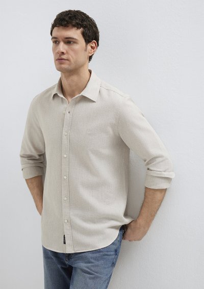 UZUN KOL GÖMLEK Soluk Toz Beji