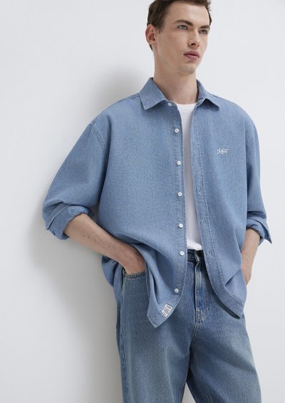 MVJNS NAKIŞLI GÖMLEK İndigo