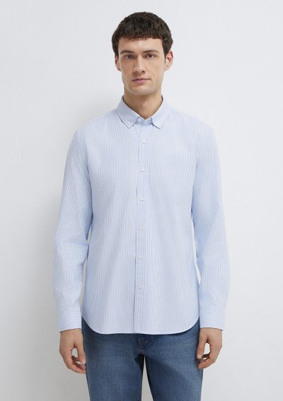 ÇİZGİLİ GÖMLEK White üzerine Blue Bell S