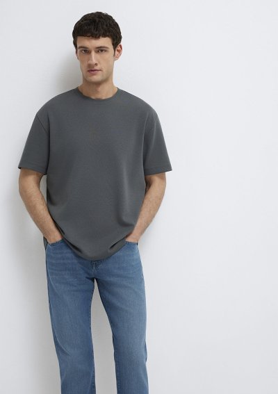 KISA KOL TİŞÖRT Koyu Gölge Gri