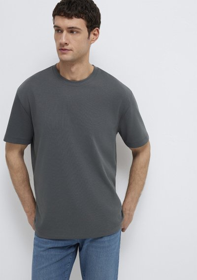 KISA KOL TİŞÖRT Koyu Gölge Gri