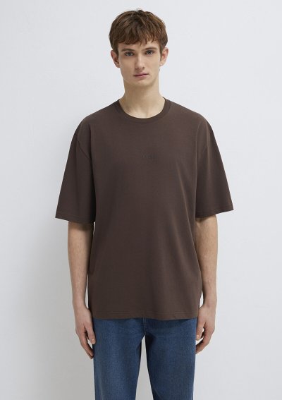 MAVİ BASKILI TİŞÖRT Seal Brown