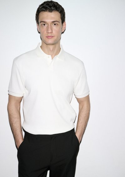 POLO YAKA TİŞÖRT Kırık Beyaz