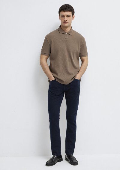 POLO YAKA TİŞÖRT Mantar Kahve