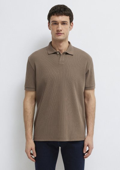 POLO YAKA TİŞÖRT Mantar Kahve