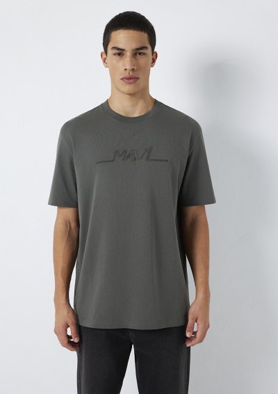 MAVİ KISA KOL TİŞÖRT Koyu Gölge Gri