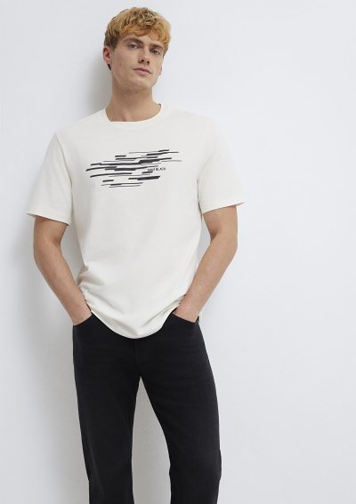 MAVİ BLACK TİŞÖRT Kırık Beyaz