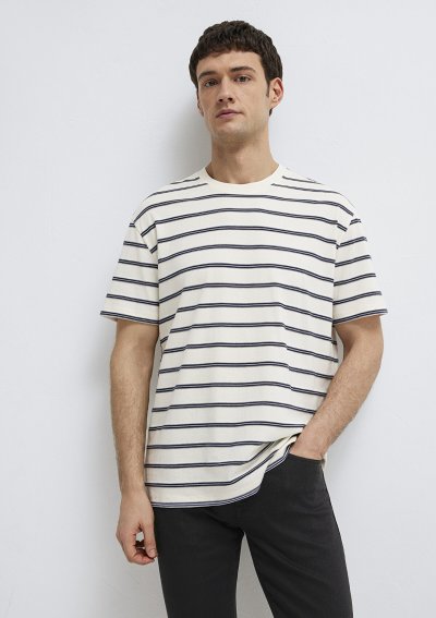 ÇİZGİLİ TİŞÖRT Kırık Beyaz