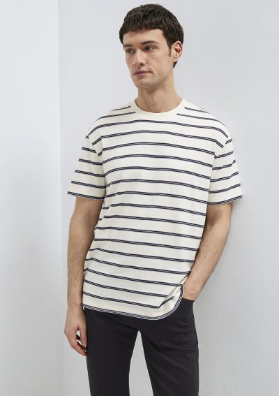 ÇİZGİLİ TİŞÖRT Kırık Beyaz