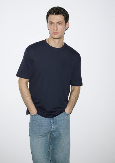 KISA KOL TİŞÖRT Gökyüzü Lacivert