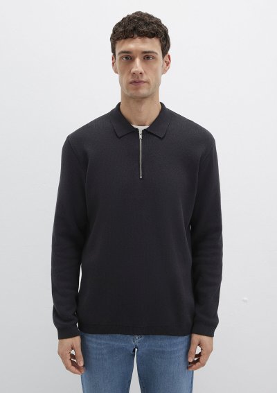 HALF ZIP KAZAK Siyah