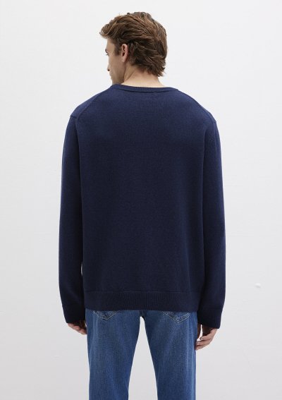 BİSİKLET YAKA KAZAK Gece Lacivert