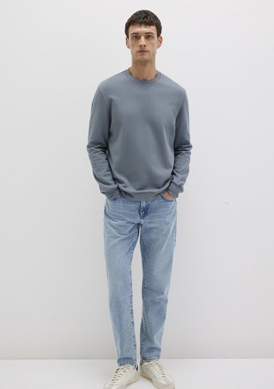 BİSİKLET YAKA SWEATSHIRT  Fırtına Gri