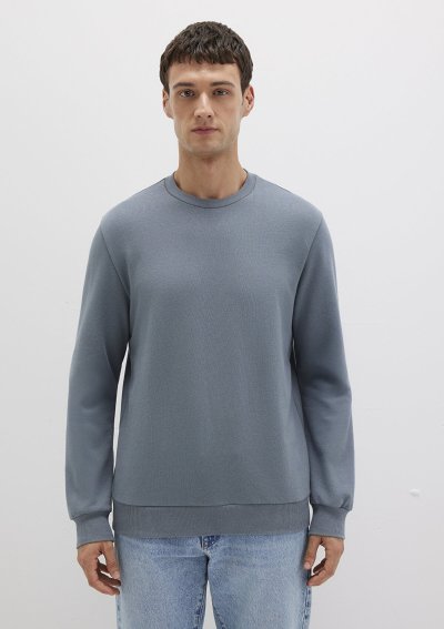 BİSİKLET YAKA SWEATSHIRT  Fırtına Gri