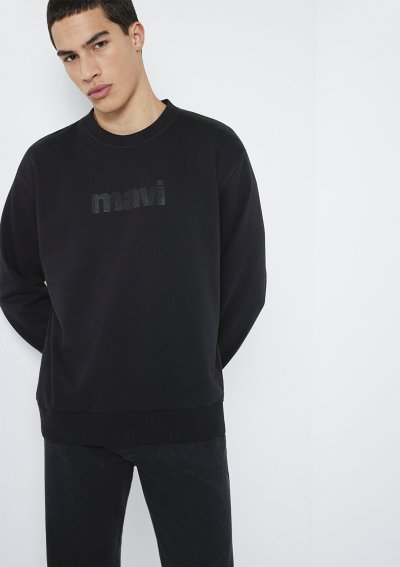 MAVİ BİSİKLET YAKA SWEATSHIRT  Siyah