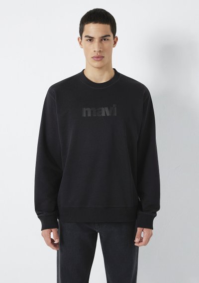 MAVİ BİSİKLET YAKA SWEATSHIRT  Siyah