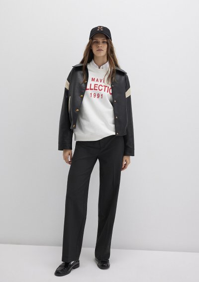 DOKUMA PANTOLON Siyah