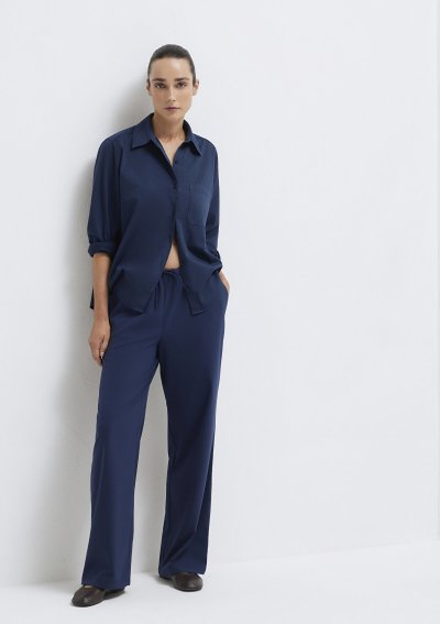 DOKUMA PANTOLON Derin Lacivert