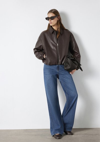 KADIN PU CEKET Chocolate Plum