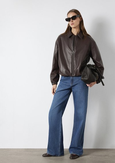 KADIN PU CEKET Chocolate Plum