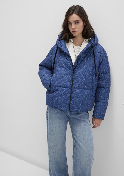 KAPİŞONLU CEKET Vintage Indigo M Print