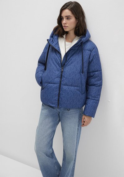 KAPİŞONLU CEKET Vintage Indigo M Print