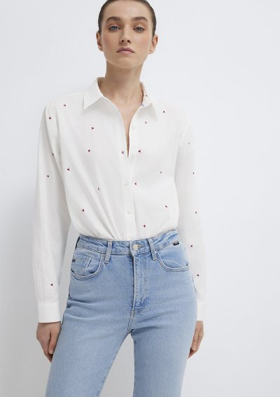 UZUN KOLLU DOKUMA GÖMLEK Rumba Daisy Pri