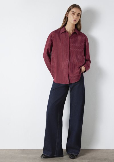 UZUN KOLLU GÖMLEK Rumba Red Stripe