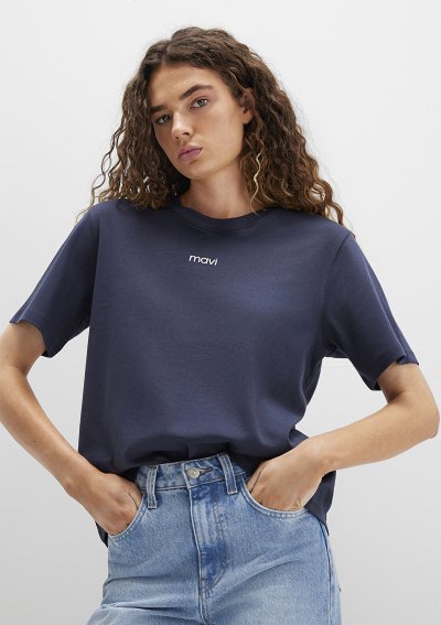 LOGO T-SHIRT Gece Mavisi