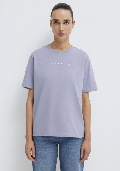 MAVİ BASKILI TİŞÖRT Soluk Mor