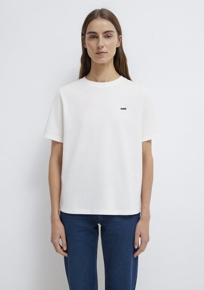 LOGO BASKILI T-SHIRT Kırık Beyaz