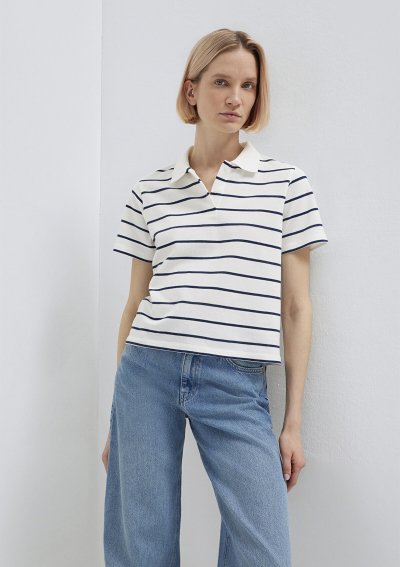 MODELLİ POLO TİŞÖRT Black Irish Stripe