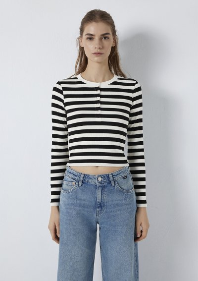 UZUN KOLLU MODELLİ PENYE Siyah Çizgili