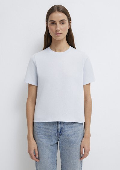 KISA KOLLU BASIC TİŞÖRT Halogen Blue