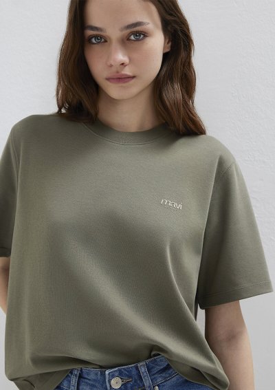 MAVİ BASKILI TİŞÖRT Smokey Olive