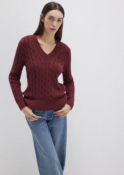 V YAKA KAZAK Koyu Bordo