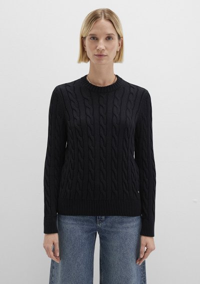 BİSİKLET YAKA KAZAK Siyah